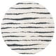 preview thumbnail 46 of 70, SAFAVIEH Venus Shag Moeidur 1.75-inch Thick Rug 5'3" Round - Ivory/Dark Grey - Round