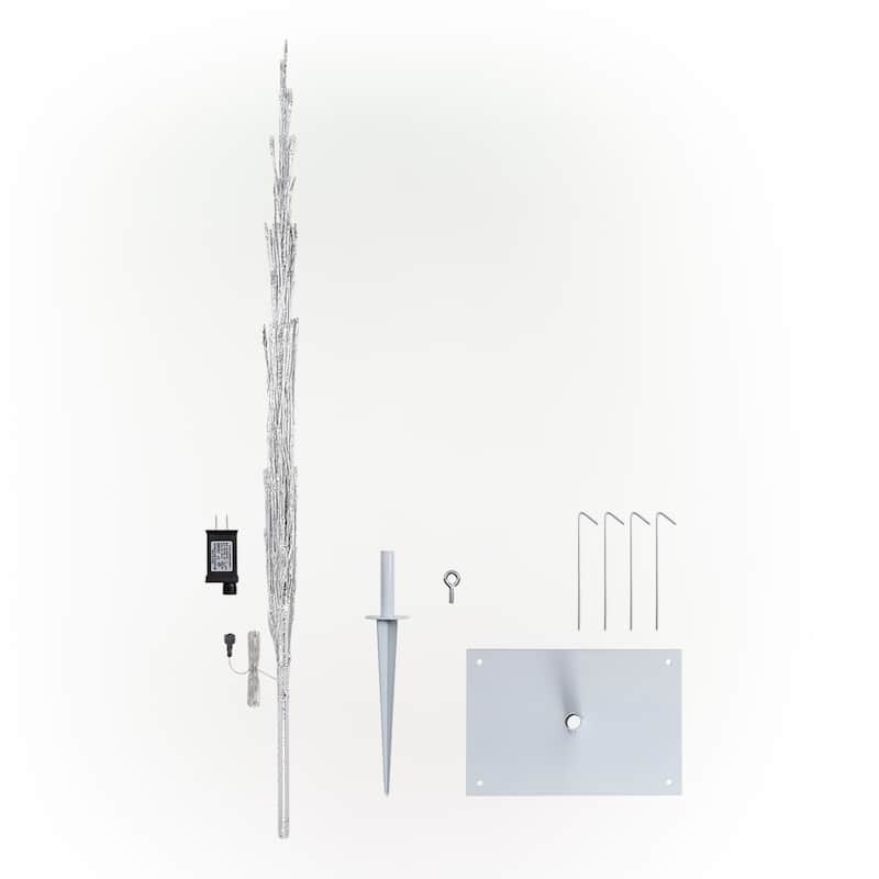 Alpine Corporation 60"H Indoor/Outdoor Artificial Christmas Tree with LED Lights