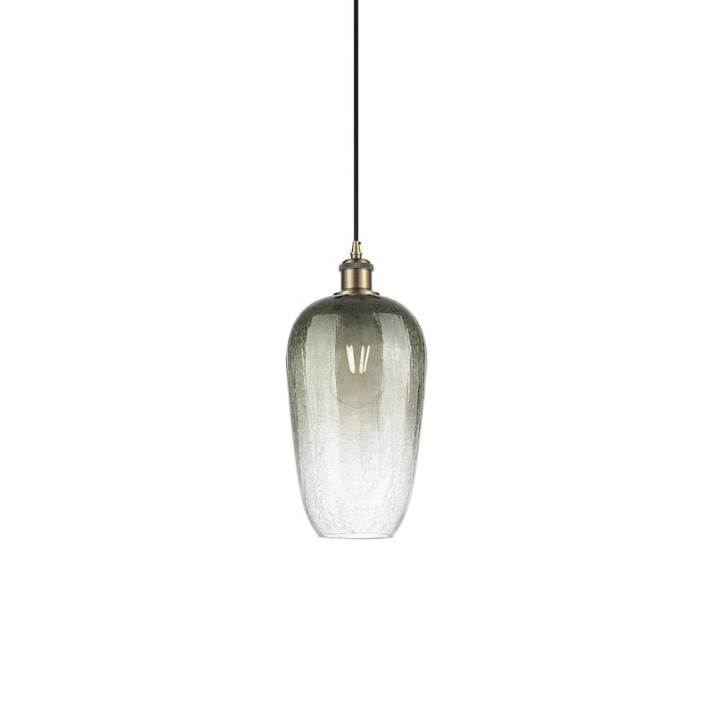 Innovations Lighting 516-1P-15-7 Brookhaven Flute Pendant Brookhaven - Antique Brass / Slate