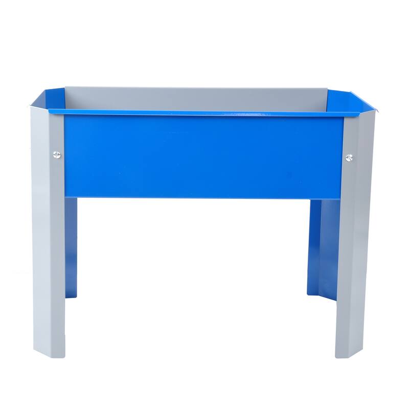 Outdoor Galvanized Raised Garden Bed Elevated Garden Planter Flowerpot Box with Legs for Gardening Vegetables Flower