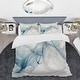 preview thumbnail 2 of 5, Designart "White Grey Line Art Abstract Calligraphy" White Modern - Bedding Set With Shams