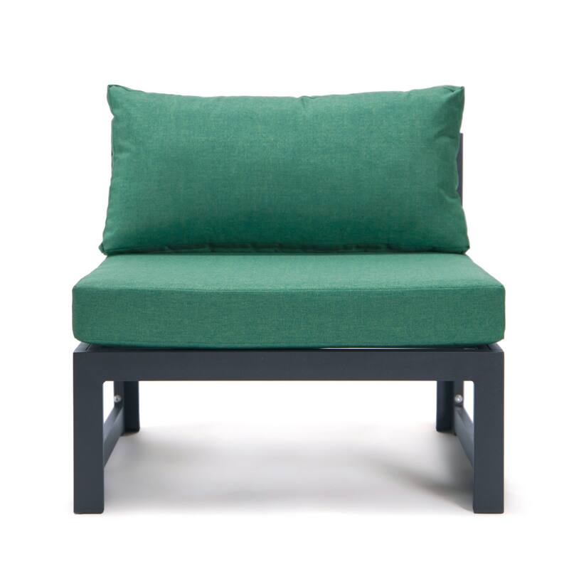 Chelsea 5-Piece Modern Armless Patio Sectional and Coffee Table for Patio Garden Summer Yard Porch