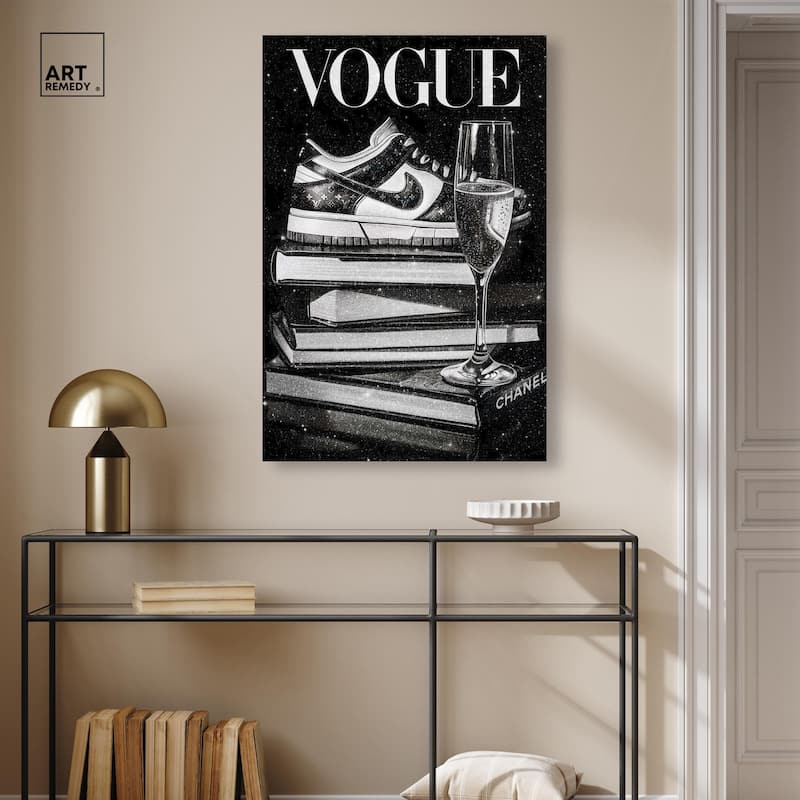 Sneaker Glitz and Glam Cover Canvas by Art Remedy, Gallery Wrapped