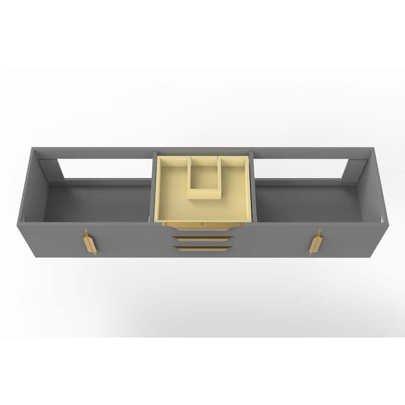 Alpine 72" Wall Mounted Bathroom Vanity (Base Only)