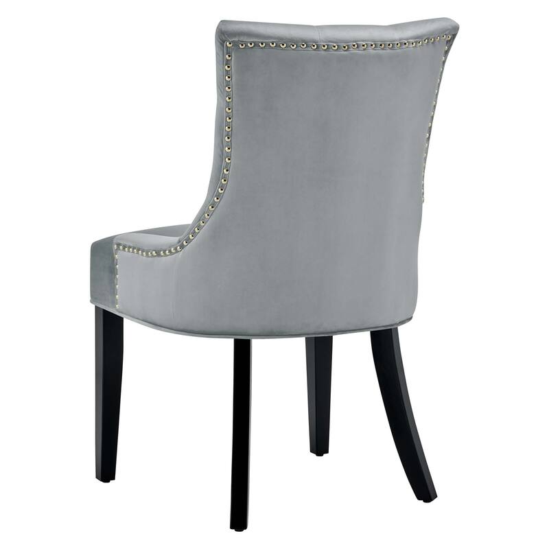 Silver Orchid Kornman Velvet Dining Side Chairs (Set of 2)