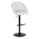 preview thumbnail 15 of 84, Porch & Den Livesey High Back Adjustable Bar Stool with Rounded T Footrest (Set of 2) White Faux Leather/Black Metal