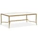 preview thumbnail 1 of 8, Magnussen Home Lorena Burnished Brass Rectangular Cocktail Table - 50''W x 30''D x 18''H 50''W x 30''D x 18''H