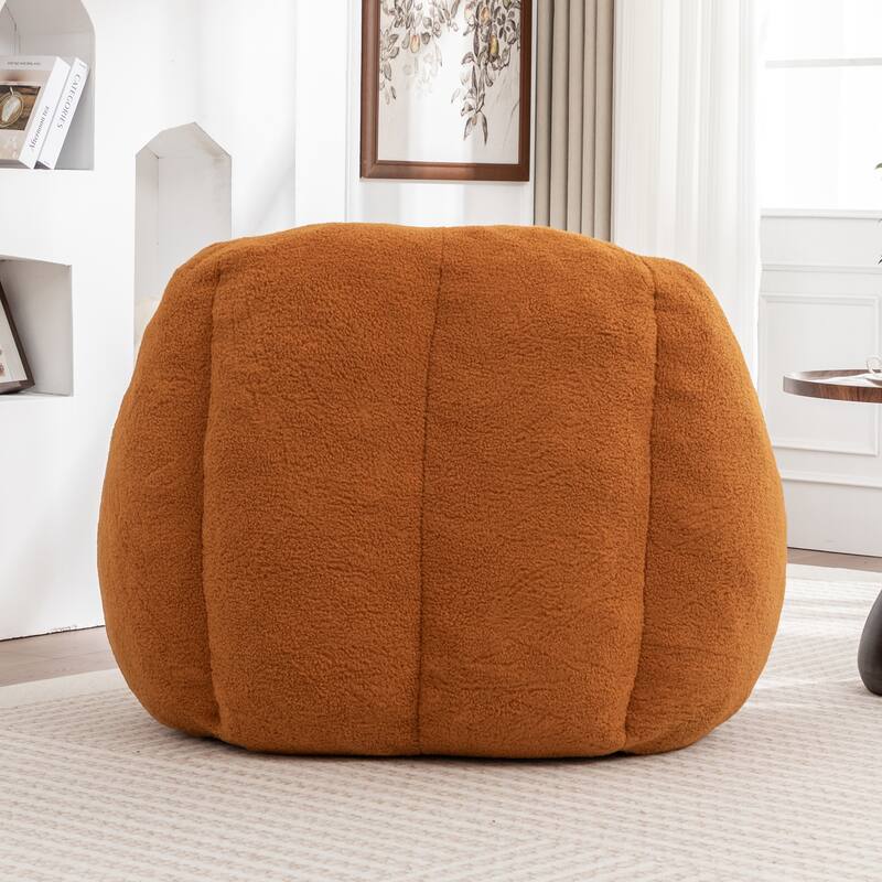 Fluffy Bean Bag Lazy Sofa Chair with Tufted Soft Stuffed Filling & Memory Foam
