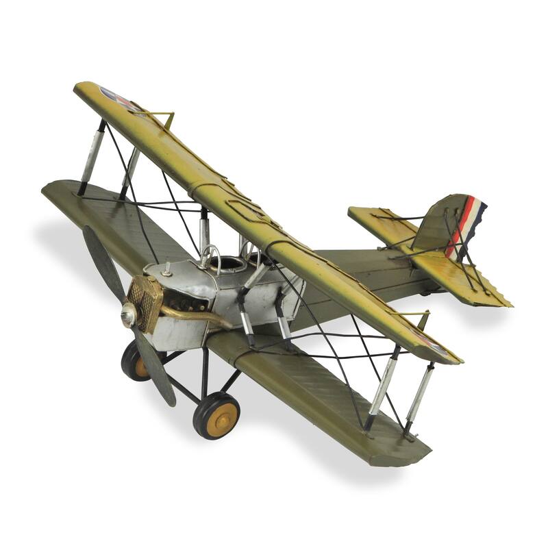 Multicolor Metal Yellow Brown Plane Model