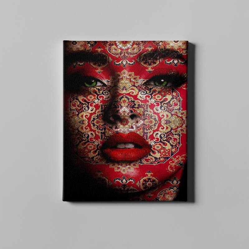 Classical Red Rug Face Figurative Canvas Wall Art Bed Bath & Beyond