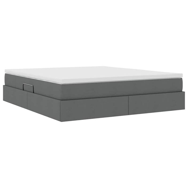 vidaXL Storage Bed with Mattress in Polyester