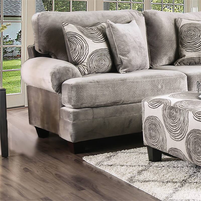 Jeta Transitional Microfiber Padded 2-Piece Living Room Set by Furniture of America