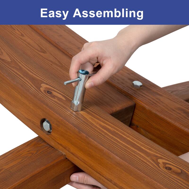 Double Spreader Bar Hammock With 13.5 ft. Wooden Stand - 162*55.1*48.8