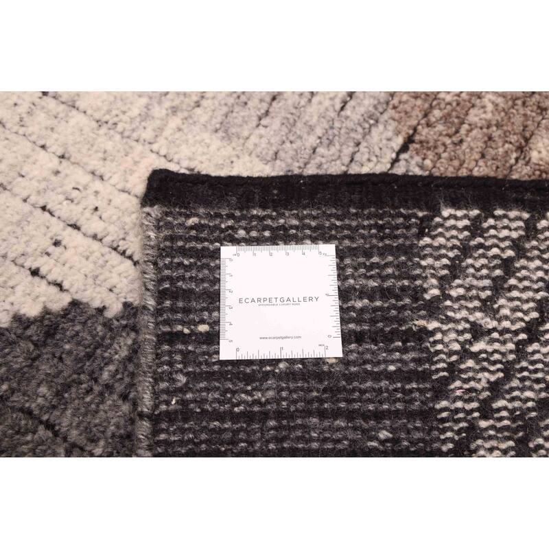 ECARPETGALLERY Hand-knotted Tangier Grey Wool Rug - 5'2 x 8'0