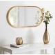 preview thumbnail 3 of 30, Kate and Laurel Travis Capsule Oval Framed Wall Mirror