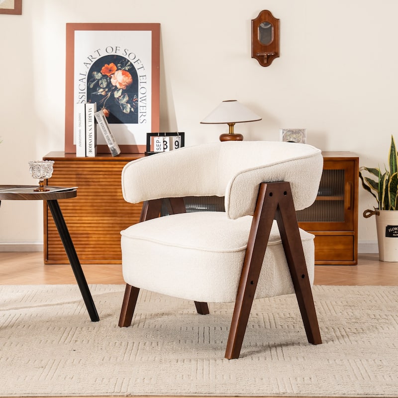 Accent Arm Chair Single Fabric Living Room Chair 27.56" W x 23.62" D x 27.95" H