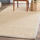 SAFAVIEH Natural Fiber Marina Basketweave Seagrass Rug - 3' x 5' - Natural/Grey