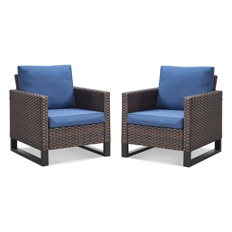 Gymojoy Outdoor PE Wicker Chairs with Table Weather-resistance