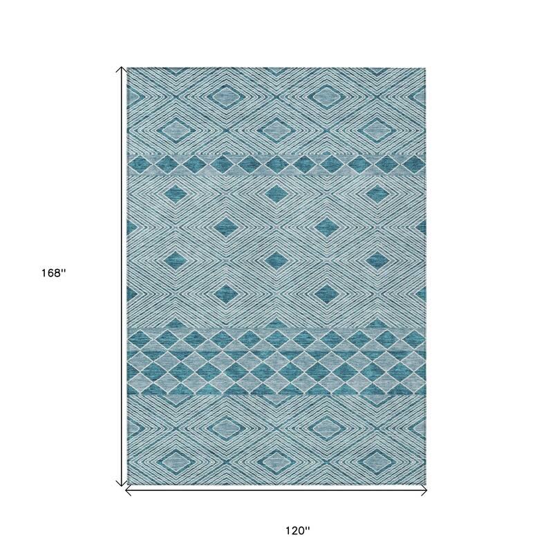 HomeRoots Geometric Transitional Rectangle Outdoor Rug