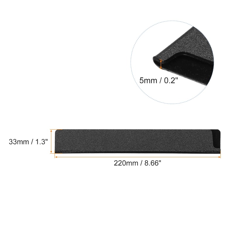 Knife Edge Guards ABS Knife Cover Sleeves Knife Blade Protector - Black - 8.7"x1.3"