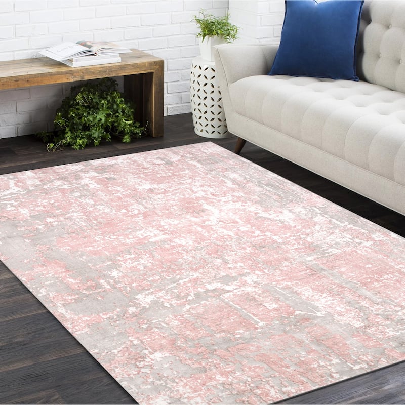 Overton Handmade Modern Contemporary Abstract Area Rug