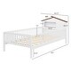 preview thumbnail 6 of 20, Twin Montessori Bed for Kids with House-Style Headboard and Storage Shelf