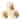 Melon White Timber Pillar Candles Kit - Set of 3 - 3"L x 3"W x 4.5"H