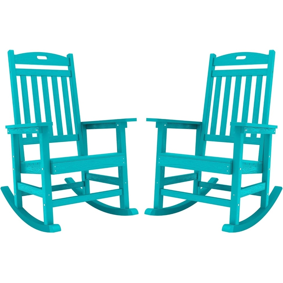 WINSOON All Weather HIPS Outdoor Rocking Chair, Set of 2