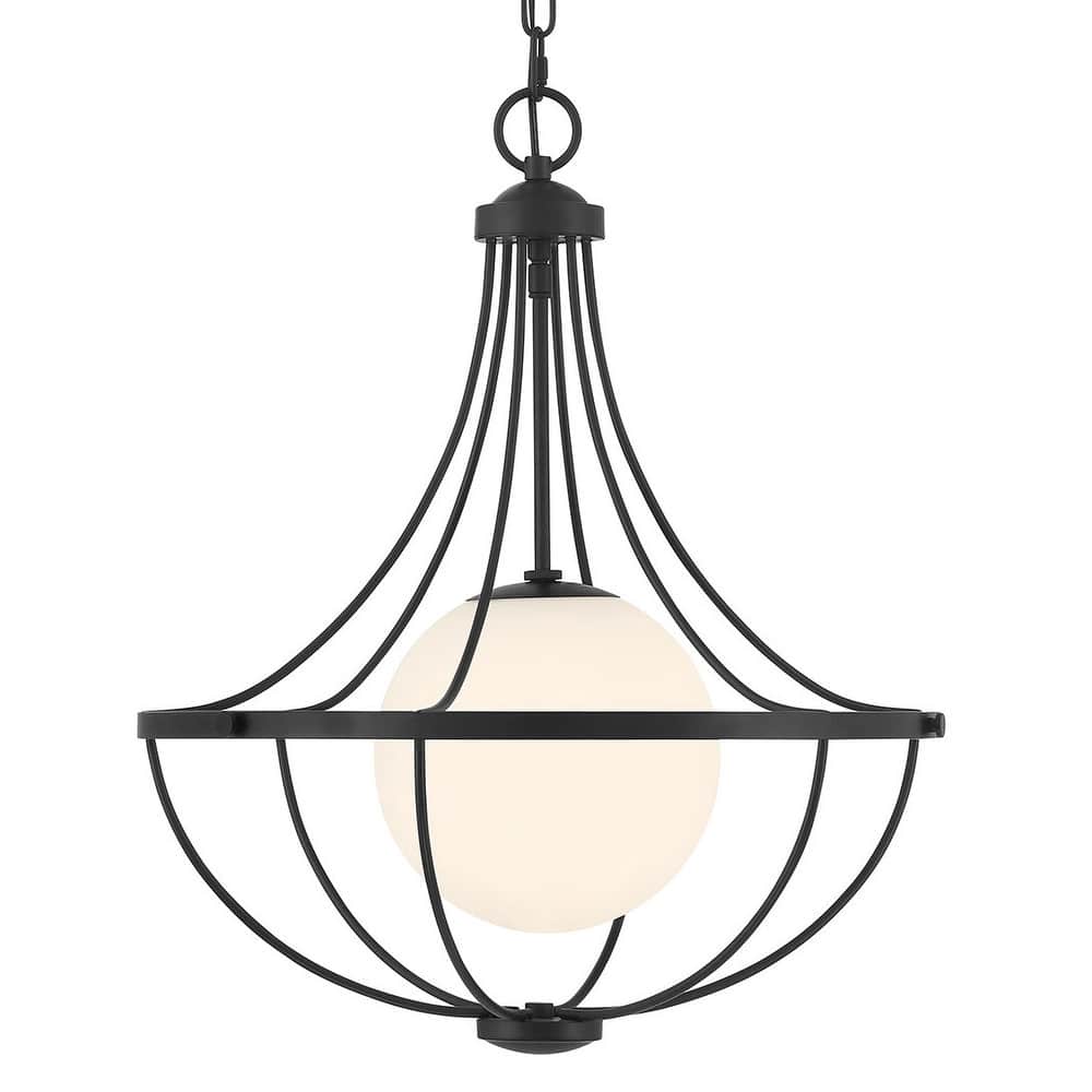Bellevue SHP26109 18" Wide Pendant with Opal Glass Shade