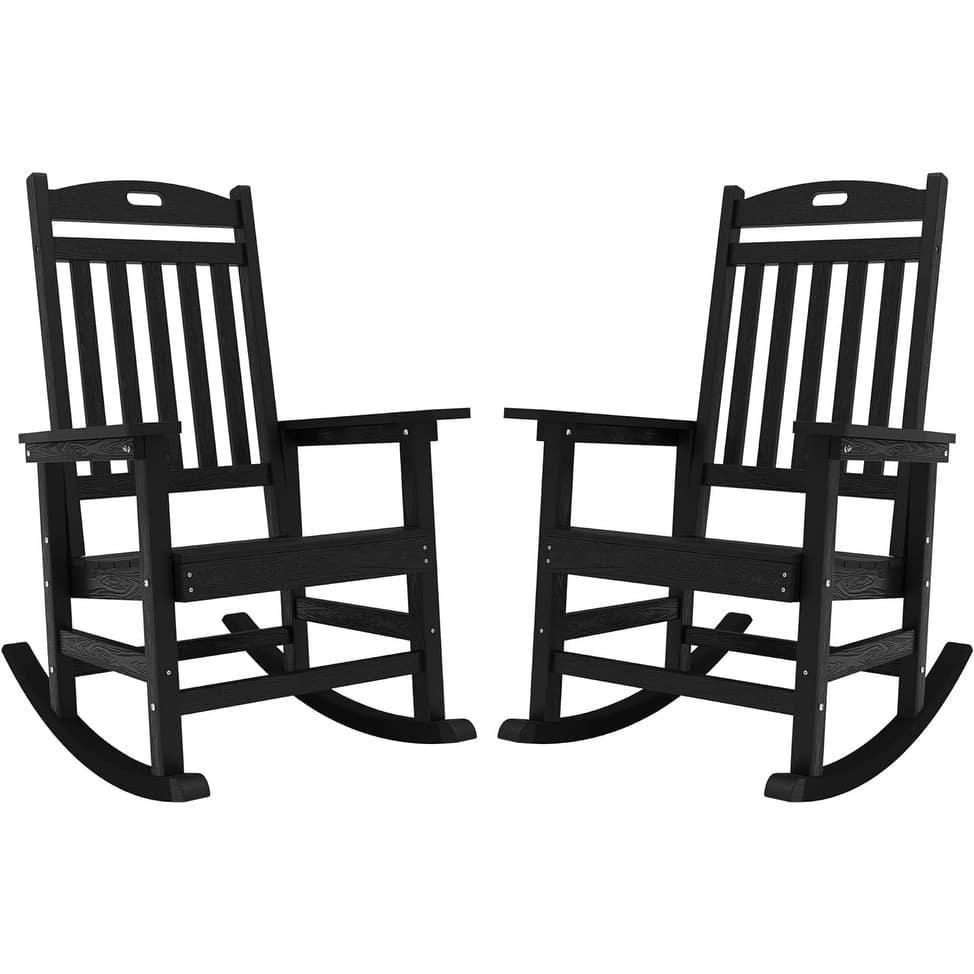 WINSOON All Weather Outdoor Rocking Chair, Set of 2