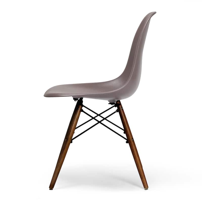 Paris-2 Side Chairs with Walnut Legs (Set of 2)