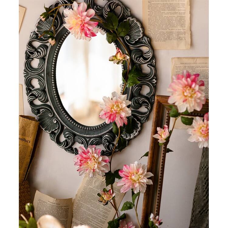 RusticReach Artificial Dahlia Flower Vine 59" Long