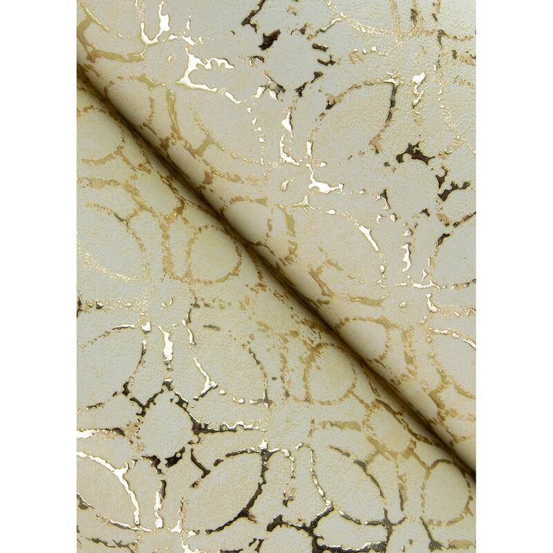 A-Street Prints Khauta Gold Floral Geometric Wallpaper