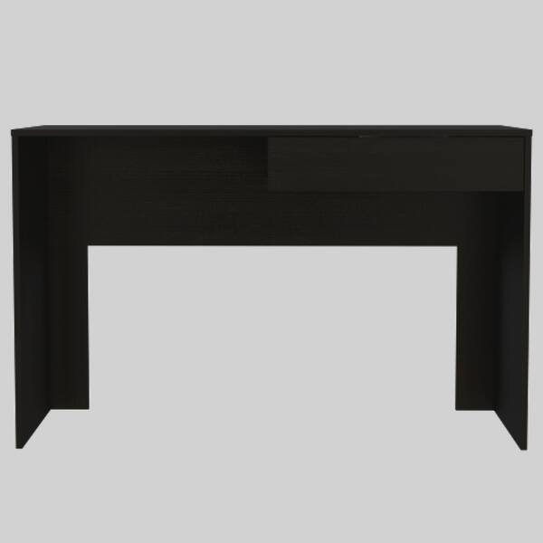 slide 2 of 7, 47.3-Inch Computer Desk with One Drawer and 25" Legroom, Modern Writing Desk Black