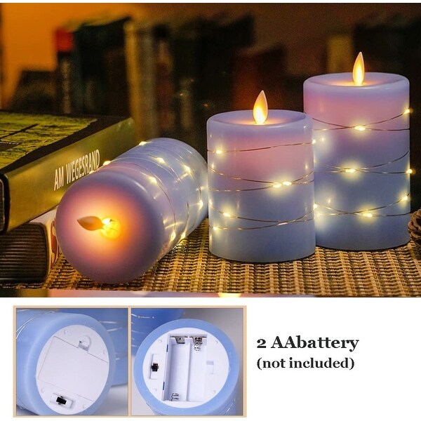 Light blue flameless candles cheap