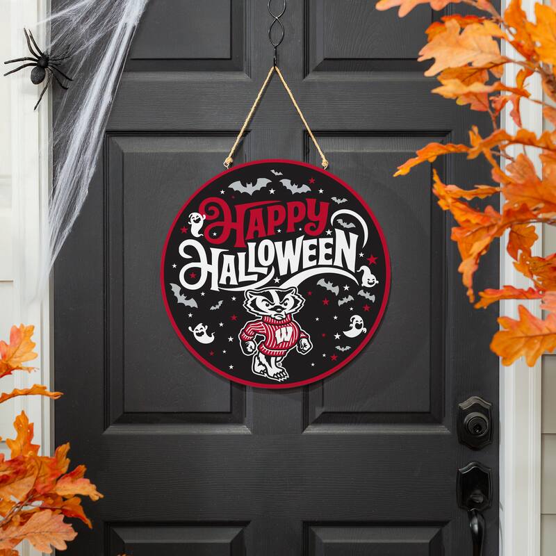 University of Wisconsin 18" x 18" Halloween Door Décor Wall Sign