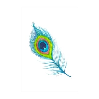 Peacock Feather Painting Animals Feathers Watercolor Art Print/Poster ...