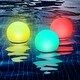 preview thumbnail 3 of 6, What On Earth LED Floating Globe Lights - Indoor/Outdoor Color Changing Remote Controlled Magnetic Mood Lamp - Set of 3