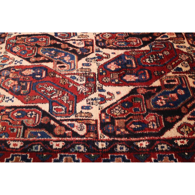 ECARPETGALLERY Hand-knotted Melis Vintage Cream, Red Wool Rug - 7'1 x 7'1