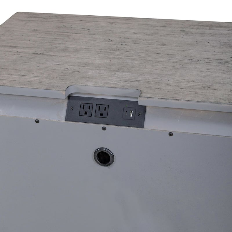 Big Valley Graystone Nightstand with Charging Station