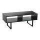 preview thumbnail 14 of 26, Household Essentials Rectangular TV Stand Coffee Table and Storage - 15.8"L x 39.4"W x 15.8"H Black