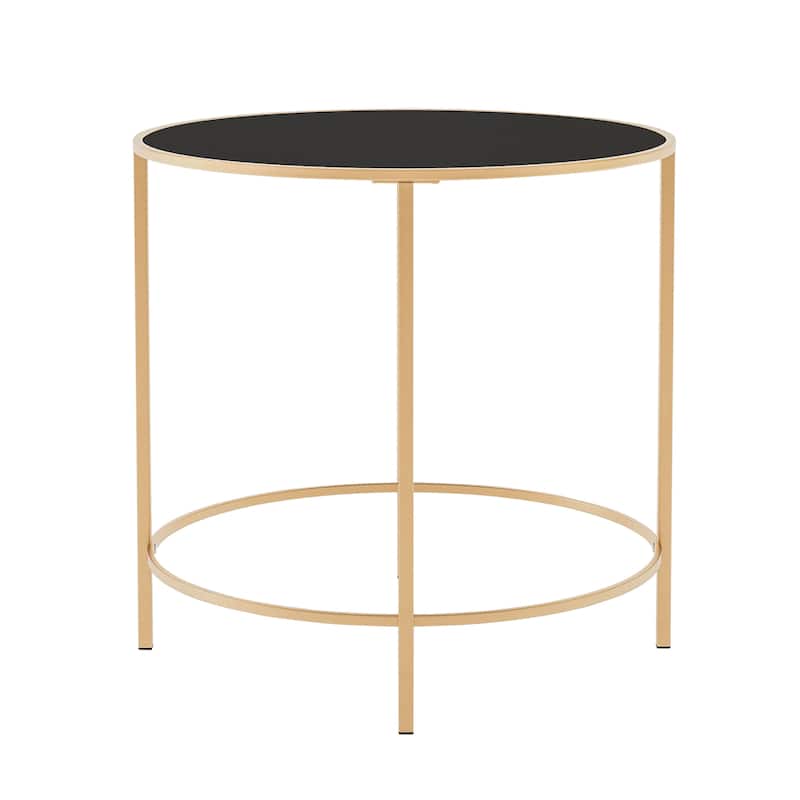Llewellyn Contemporary 22-inch Glass Top Side Table by Furniture of America