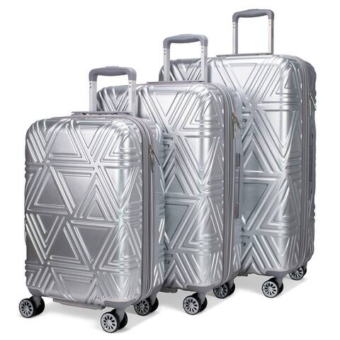Badgley Mischka Contour Hard Expandable Spinner Luggage Set (3-Piece)