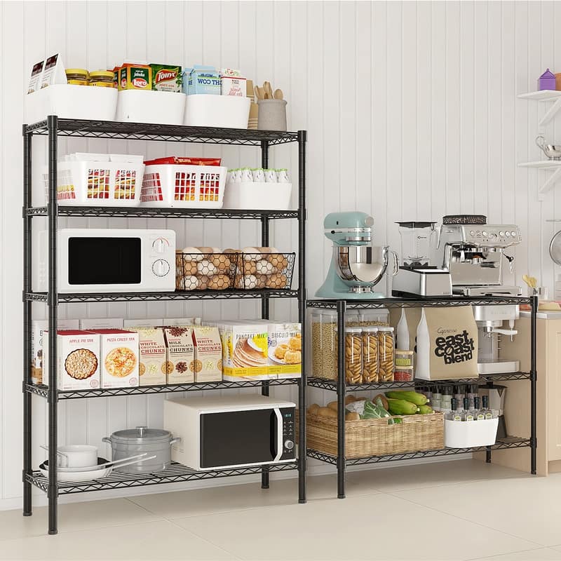 62.9''W Adjustable Storage Shelves NSF Wire Shelving Unit Multiple rows Shelving for Storage Rack Shelves