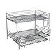 preview thumbnail 18 of 25, Industrial Modern Full XL Over Queen Metal Bunk Bed with Trundle, Save Space or Split Into 2 Beds, Crafted For Safety, Black
