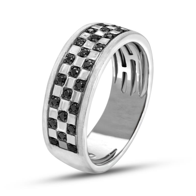 1/4 Cttw Natural Diamond 14KT White Gold Gents Ring