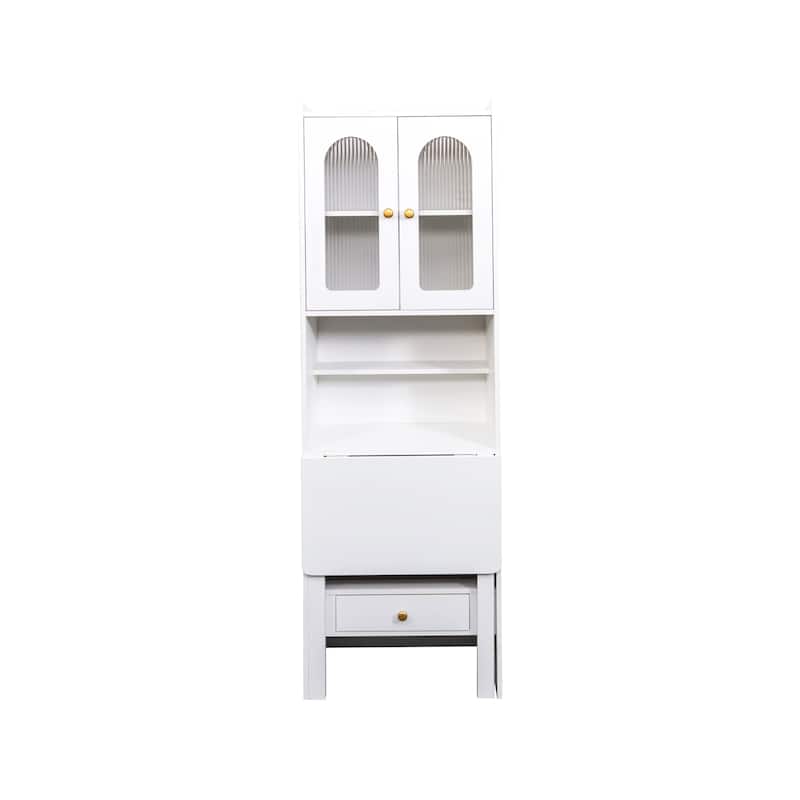 GDFStudio - Saly Modern Multi-Function Home Office Desk & Workstation with Storage, Drawers & Hutch