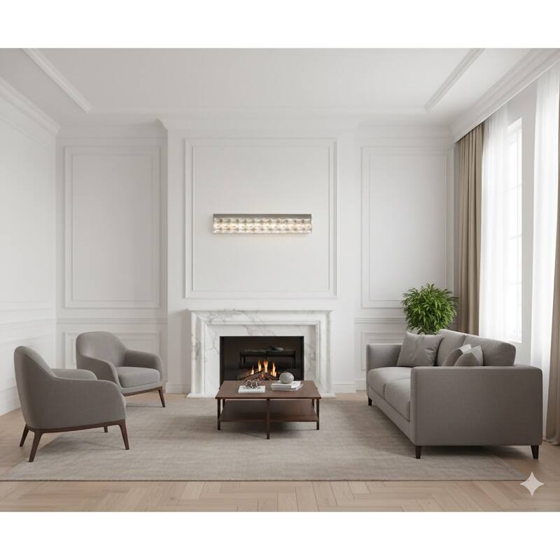 1-Light Chrome Wall Sconce With Clear Crystal Accents