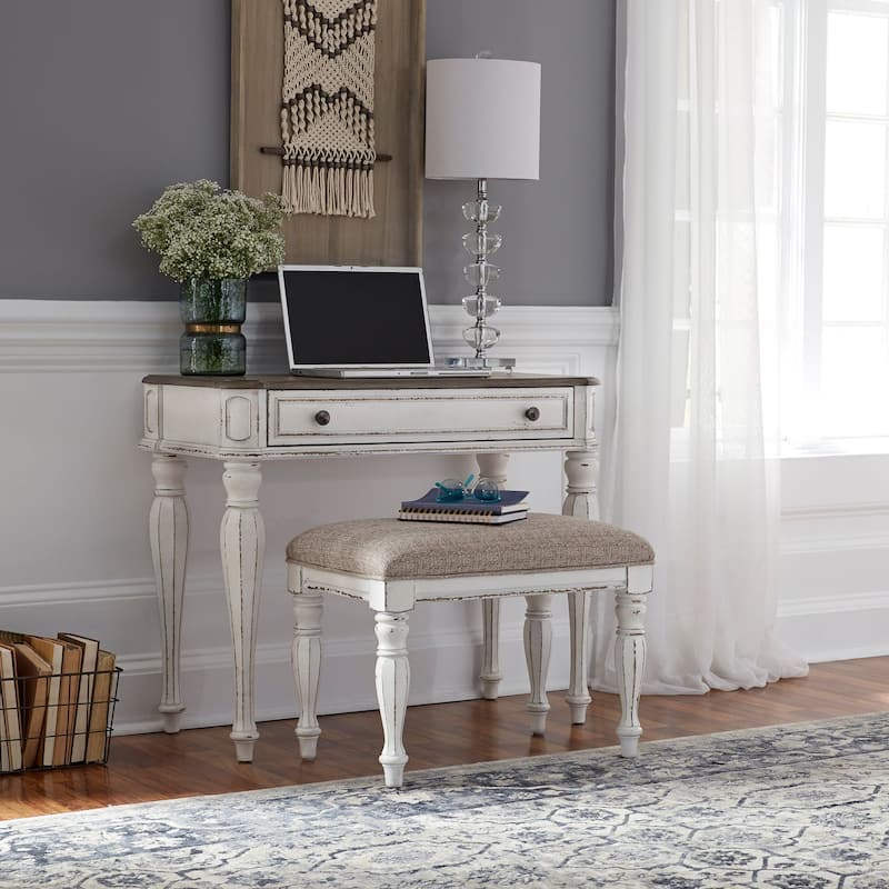 Magnolia Manor Antique White Weathered Bark Vanity - Antique White