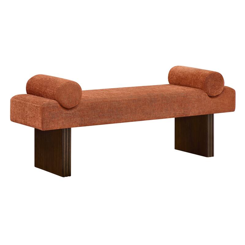 Roundhill Furniture Brooke Contemporary Upholstered Bench